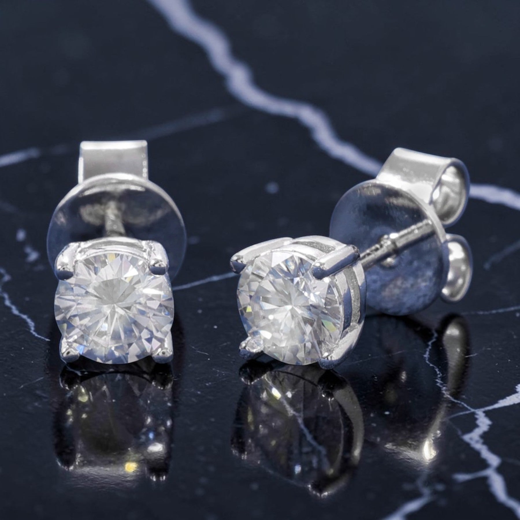 Moissanite Diamond Studs - 5MM