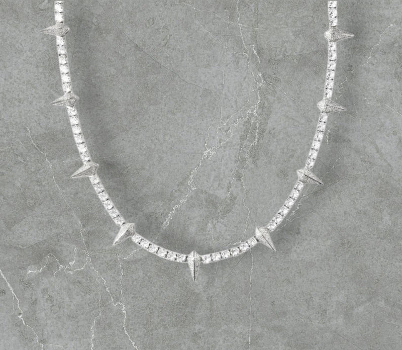 SPIKED BREAKER CHAIN ​​​​- 5MM Weißgold