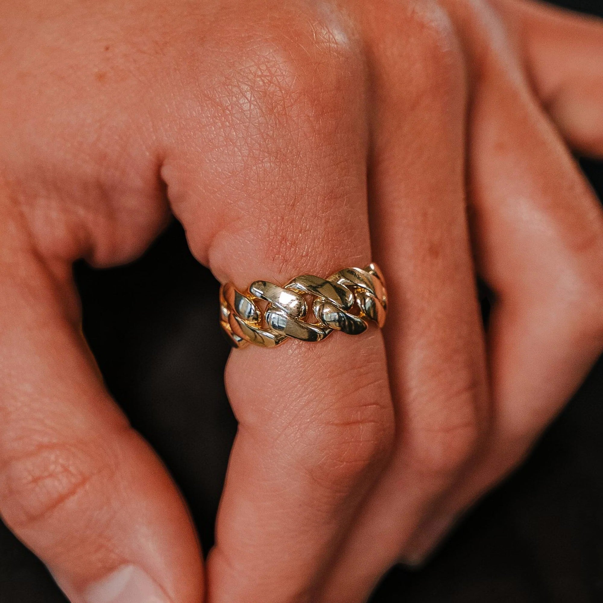 Clean Cuban Ring - Gold