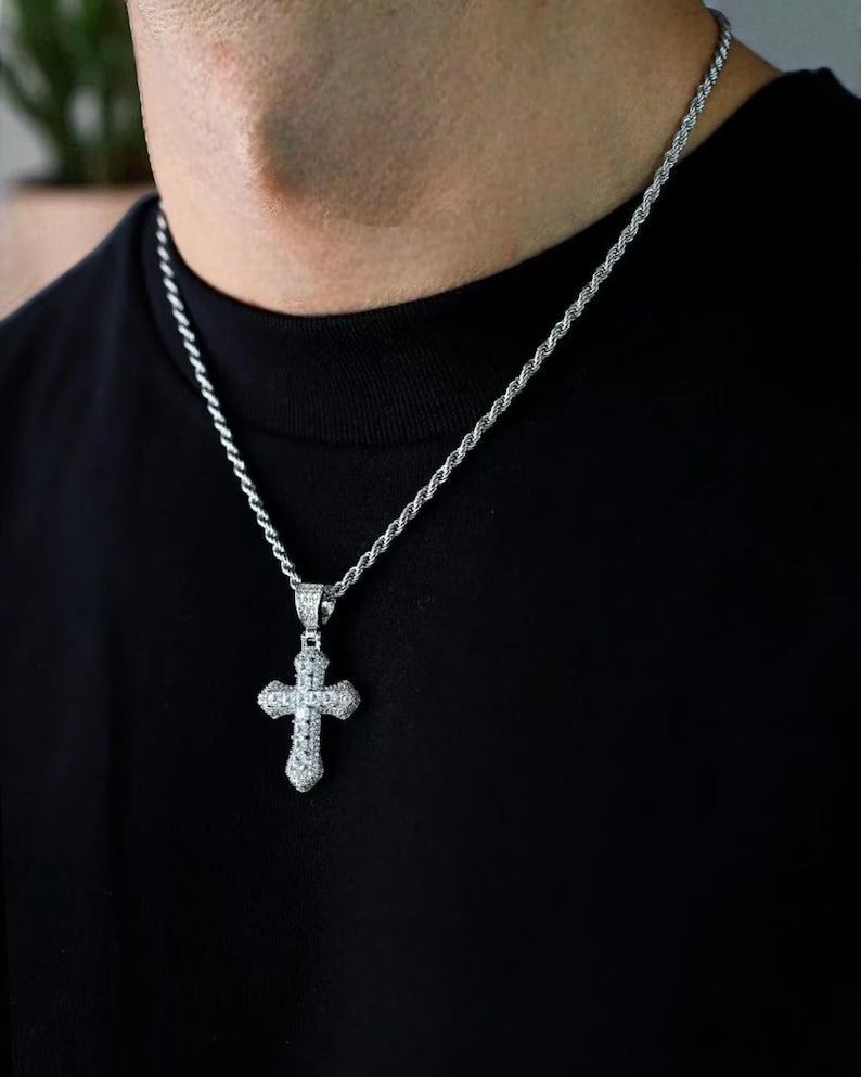 CROSS PENDANT, crafted in White Gold