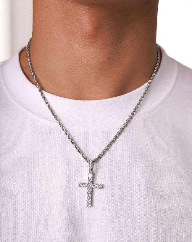 Kreuzanhänger. - Weißgold