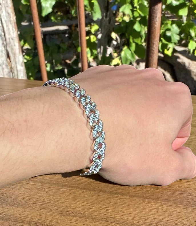 Miami Cuban Bracelet, Iced Out Bracelet, 8MM