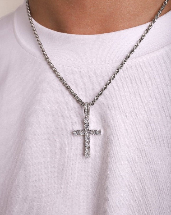 Kreuzanhänger. - Weißgold