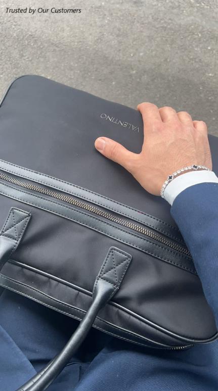 MOISSANITE BLACK CLOVER Tennisarmband - Weißgold